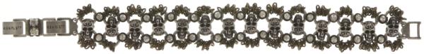 Spell on you Skulls in antique brass - Konplott bracelet